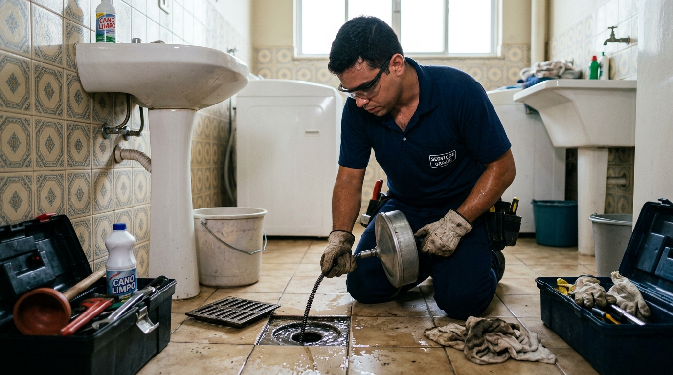 Desentupimento de ralo profissional em Aracaju-SE