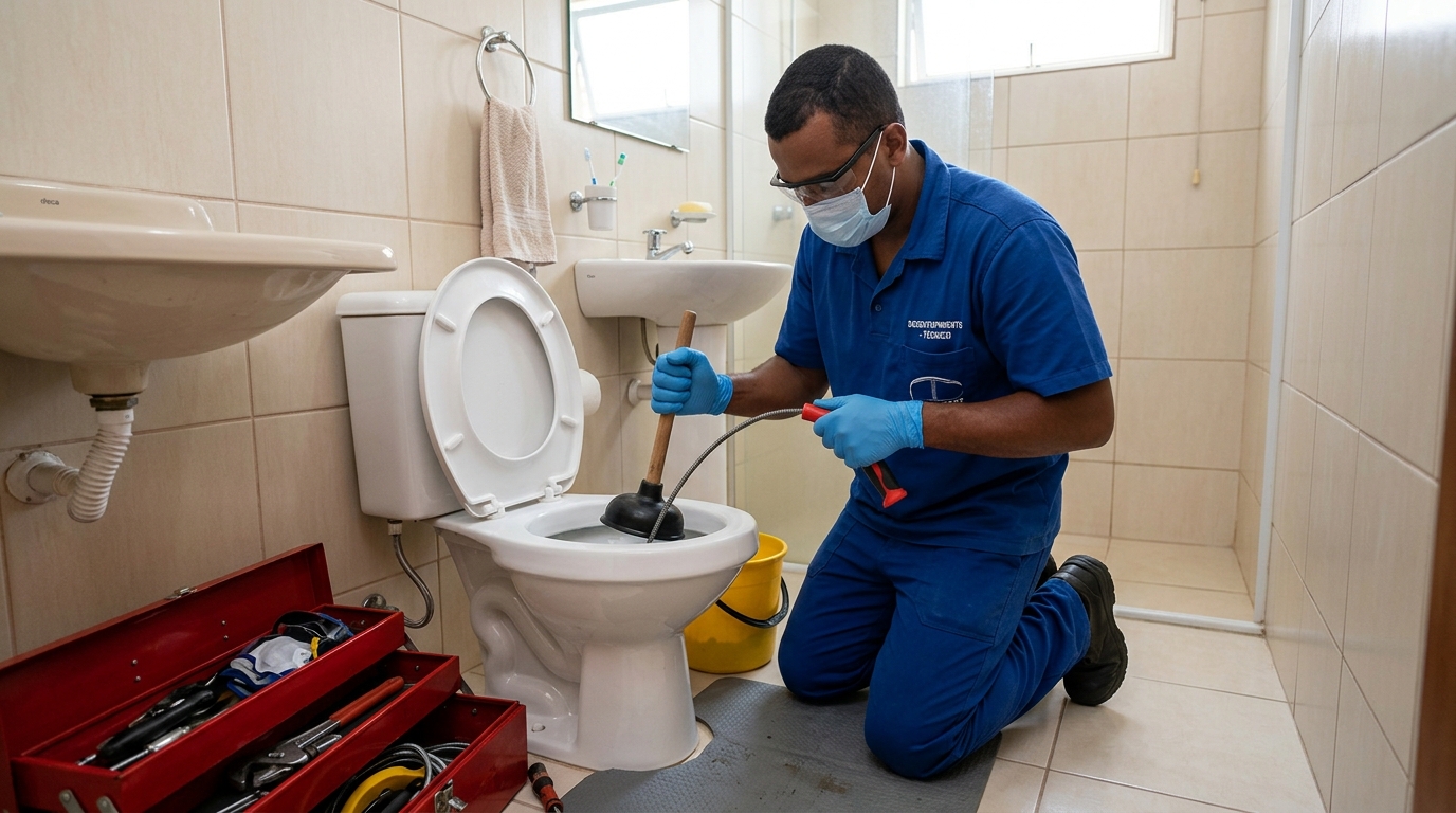 Desentupimento de vaso profissional em Aracaju-SE