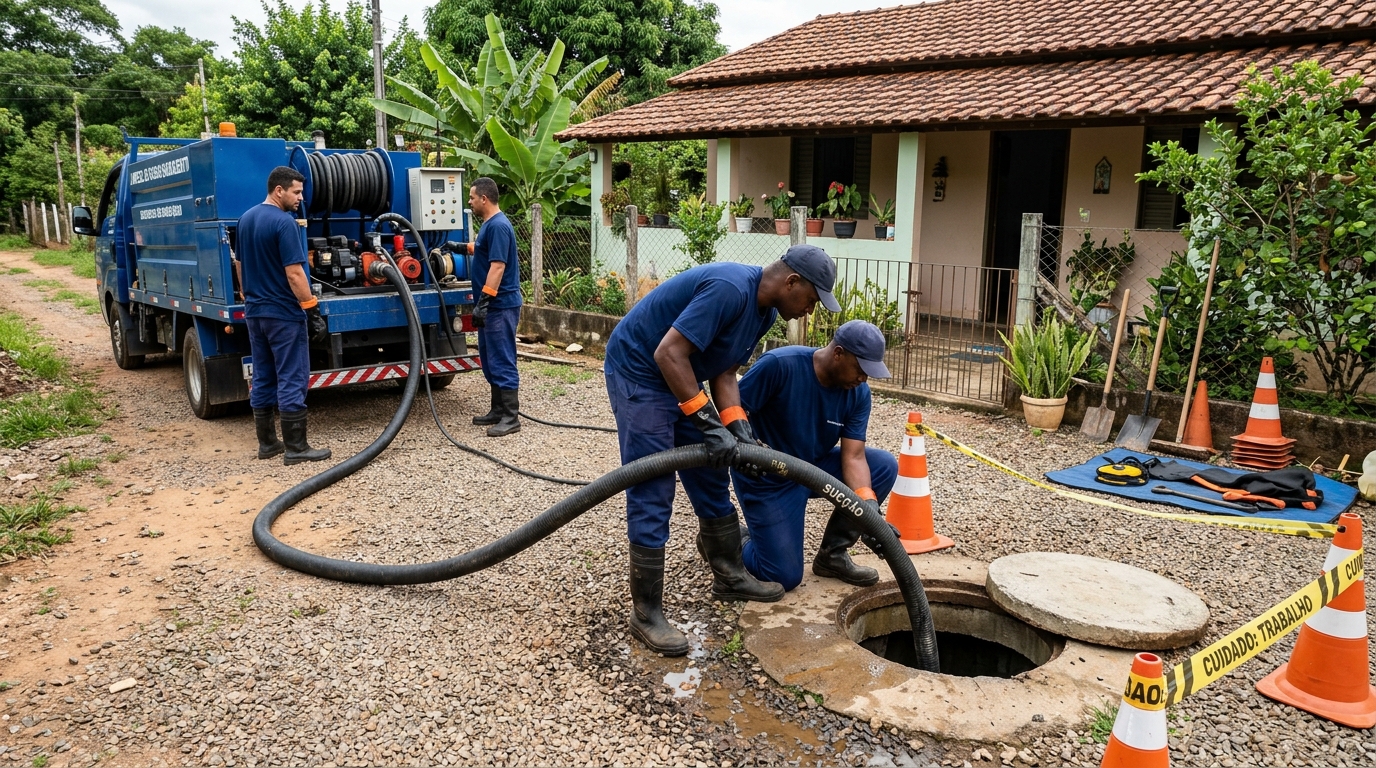 Equipe de desentupimento de fossa em Aracaju-SE